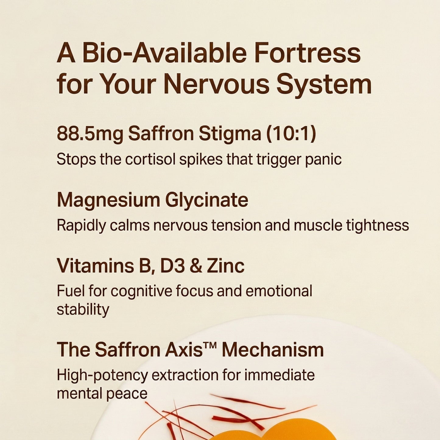 Saffron Gummies for Anxiety & Stress Relief - Calmora By Kovy