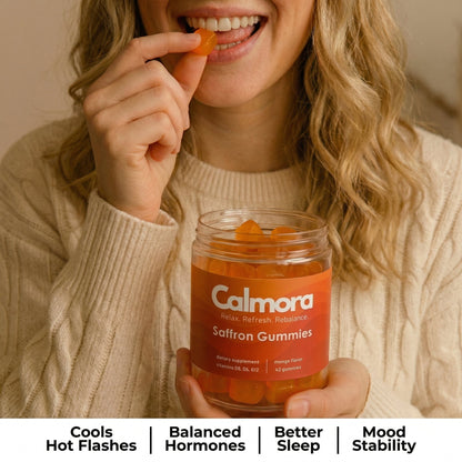 Saffron Gummies for Menopause: Energy & Confidence - Calmora By Kovy