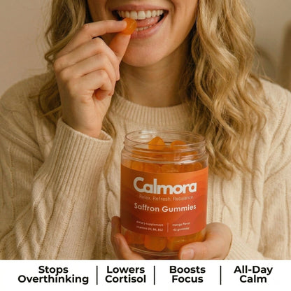 Saffron Gummies for Anxiety & Stress Relief - Calmora By Kovy
