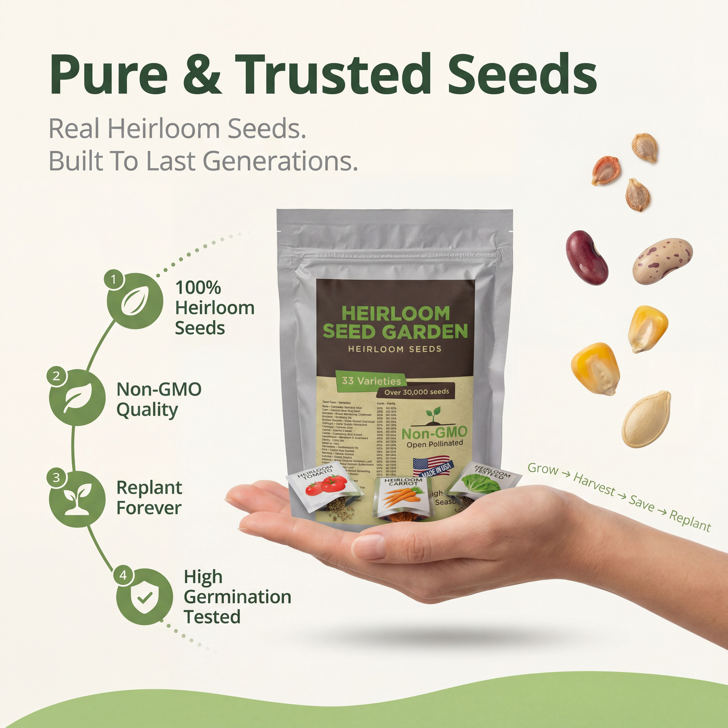 Kovy Heirloom Seed Vault Kit (35 Pack)