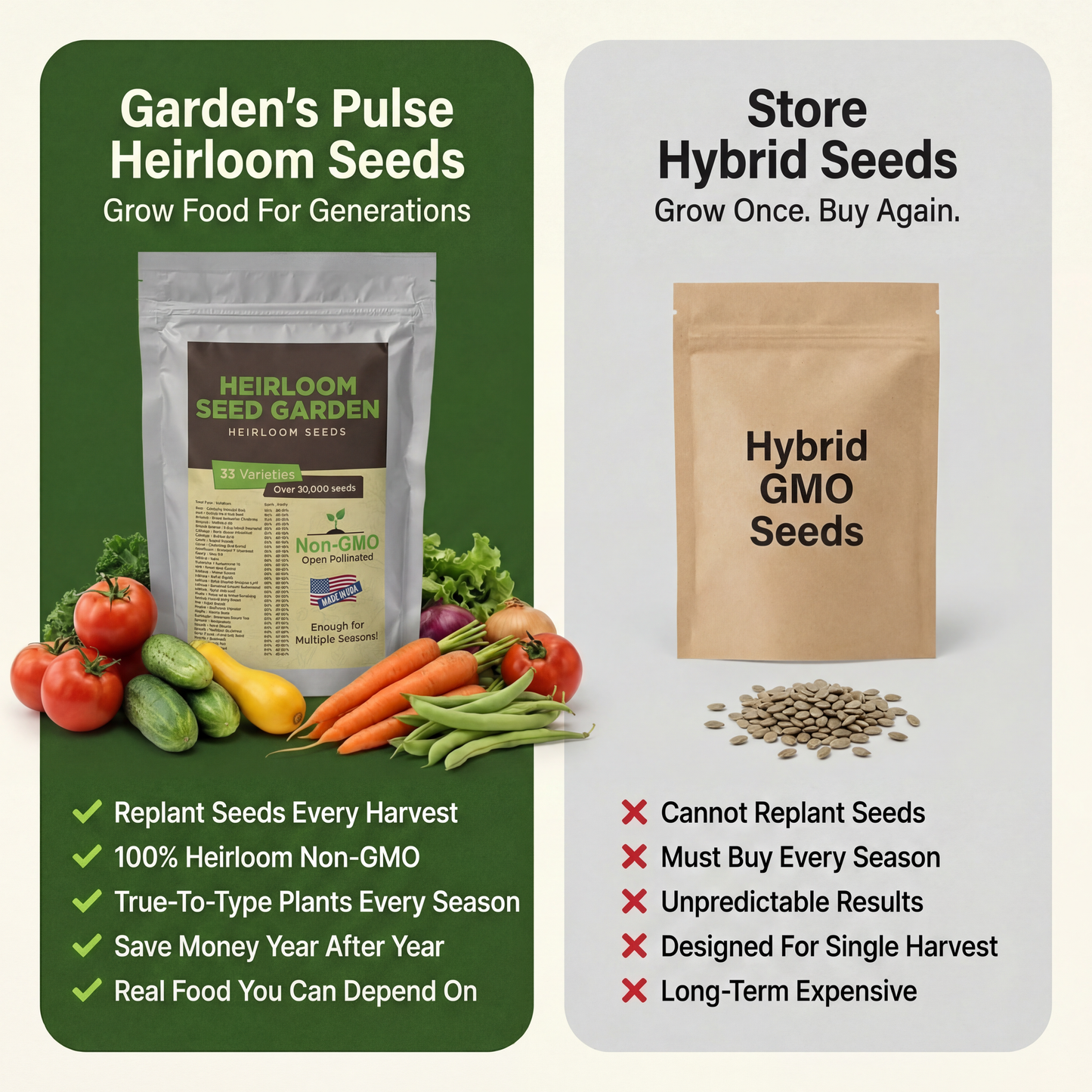 Kovy Heirloom Seed Vault Kit (35 Pack)